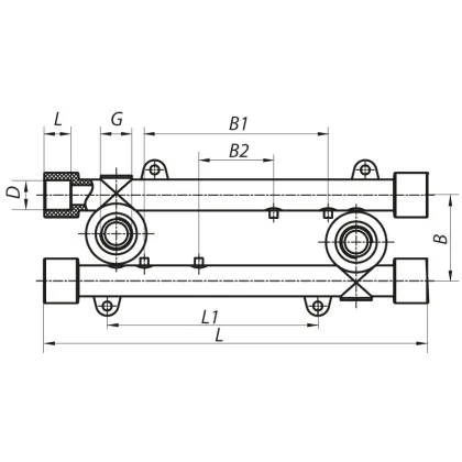 Планка монтажна прохідна 20x1 / 2F Koer K0128.PRO (KP0154) — Photo 1
