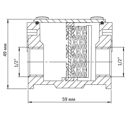 Фільтр газовий 1/2" Koer KG.F01.A (KR3103) — Photo 1