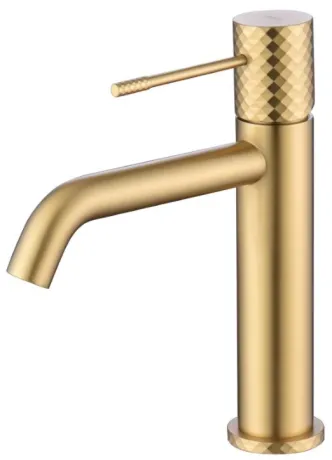 IMEX GENOVA BRUSHED GOLD Змішувач для умивальника, PVD матове золото
