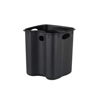 Відро для сміття з плавним закриттям квадратне ZERIX KUBIX-TC0106 SS COLOR 6л (колір нержавійка) (ZX5889) — Photo 1