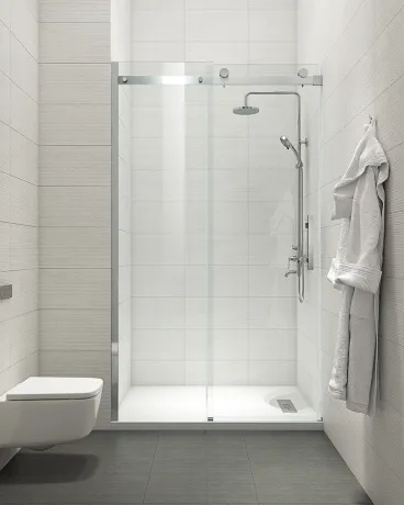 Двері в нішу Koer SR SD01-120x200-TR-02 прозоре скло Easy Clean 8мм, нікель (KR5379) — Photo 23