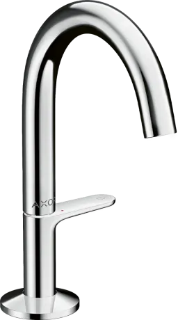 AXOR ONE Select змішувач для умивальника 140, зі зливним гарнітуром push-open, хром