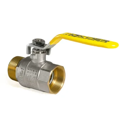 Кран кульовий KOER KR.215.G - 1 1/4" FM ГШВ YELLOW, ручка "важіль" жовта (KR0125) — Photo 2