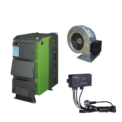 Thermo Alliance Ferrum Plus V 3.0 Котел твердопаливний сталевий FSF+ 20 + Вентилятор котла до 40 кВт, "M Plus M" + "ТА24n" Контролер для котла