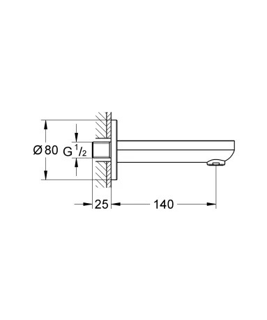 Вилив для ванни Grohe BauCosmopolitan (13255000) — Photo 1