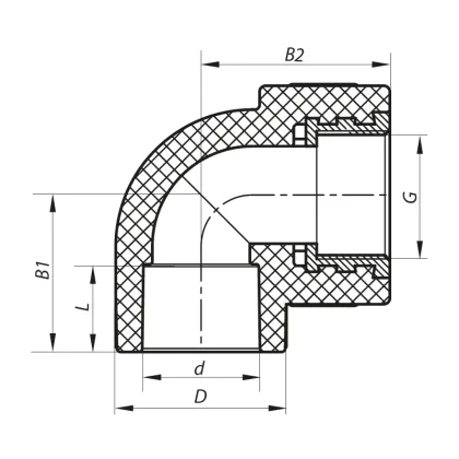 Кут ВР 32x3/4F PPR Koer K0116.PRO (KP0138) — Photo 1