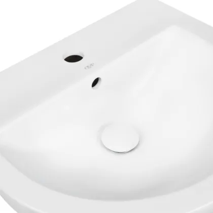 Раковина підвісна моноблок Qtap Swan 521х435х385 White з донним клапаном QT1611005GW — Photo 4