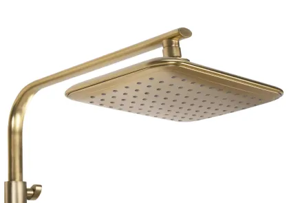 Душовий гарнітур REA TOM BRUSHED GOLD матове золото з термостатом — Photo 1