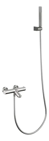 IMEX MONZA BRUSHED NICKEL Термостатичний змішувач для ванни з душовим набором, матовий нікель