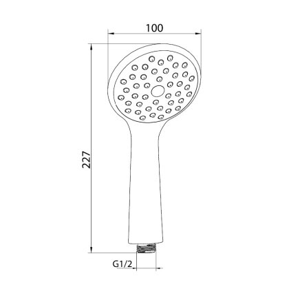 Душ ручний 100 мм, 1 режим — Photo 1