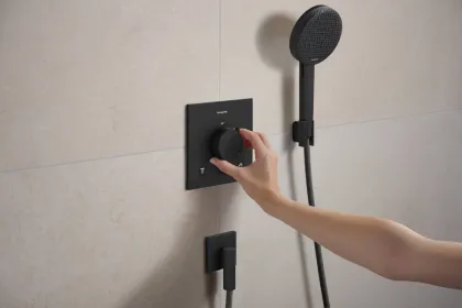 RAINDANCE ALIVE SELECT S душовий набір EcoSmart (ручний душ 3режими, шланг, тримач), чорний матовий — Photo 7