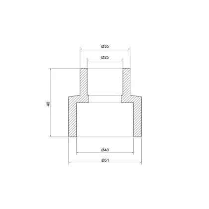 Муфта PPR Thermo Alliance 40х25 — Photo 1