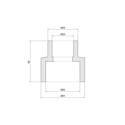 Муфта PPR Thermo Alliance 40х25 — Photo 1