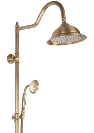 Душовий гарнітур REA BERGAMO ANTIQUE BRONZE з виливом — Photo 3