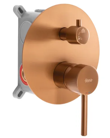 Душова система REA LUNGO BRUSHED COPPER + BOX прихованого монтажу — Photo 1