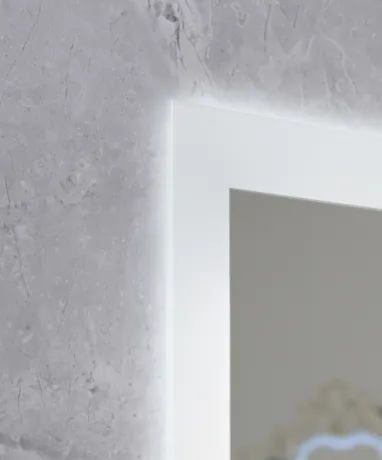 Дзеркало Mixxus FLAT MR04-100x80 з Led Touch, Anti-fog, димером, регулятором яскравості, годинником (MI6927) — Photo 3