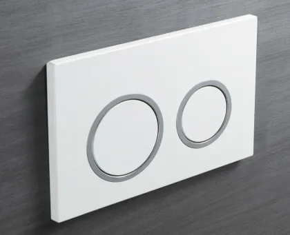 Панель змиву Koer KT-0605-03 220x140x12mm пластикова, кнопка кругла — Photo 1