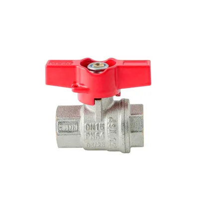 Кран кульовий ГГМ Koer Extreme KE.217-15 - 1/2" FF  ручка "метелик" червона (KR5756) — Photo 2
