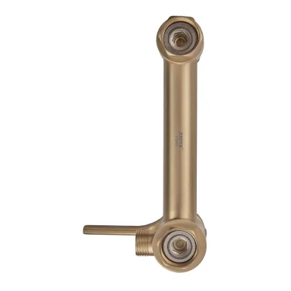 Змішувач настінний з гігієнічним душем ZERIX REX-222 BRUSHED GOLD з нерж. сталі (Колір матове золото) (ZX6122) — Photo 3