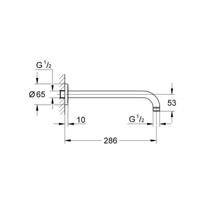 Прихована душова система Grohe Eurosmart New Tempesta 200 (UA25183003) — Photo 8
