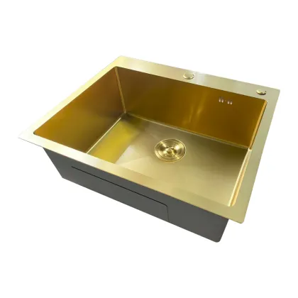 Мийка Mixxus MH6050 Micro Decor Brushed Gold (3.0/0.8) з нерж. сталі (колір матове золото) (MI8222) — Photo 3
