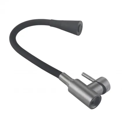 Змішувач для кухні Lidz Aria 015F31 (k35) з гнучким виливом LDARI015F31BGRP49566 Graphite/Black — Photo 5