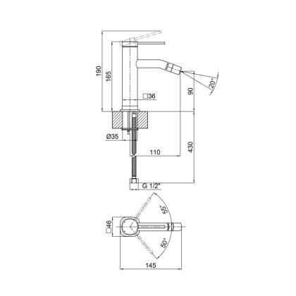 Змішувач для біде Qtap Robin QTROB2060102K Black Chrome — Photo 1