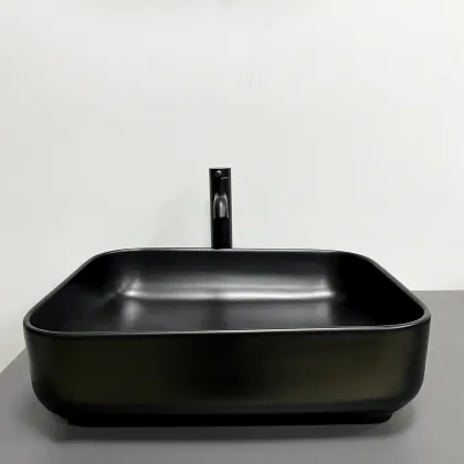 Умивальник (раковина) VBI PALERMO BLACK MATT накладний — Photo 2