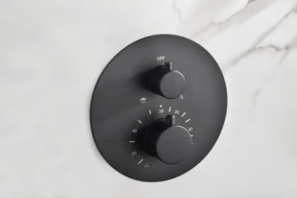 IMEX MONZA MATT BLACK Набір для душу термостатичний, чорний матовий — Photo 2