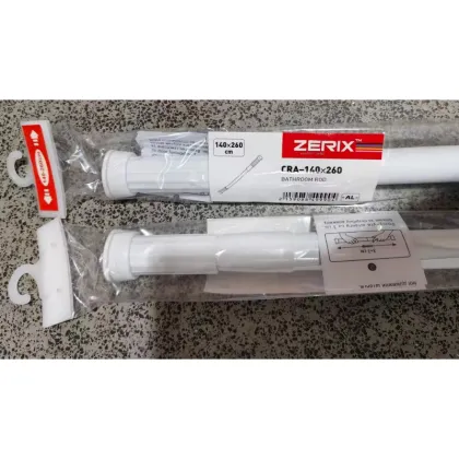 Штанга для шторки телескопічна пряма ZERIX CRA-140x260 140cm-260cm (алюміній) (ZX4999) — Photo 8