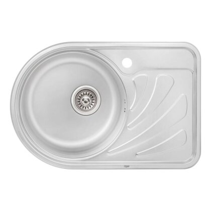 Кухонне миття Qtap 6744L 0,8 мм Satin (QT6744LSAT08)