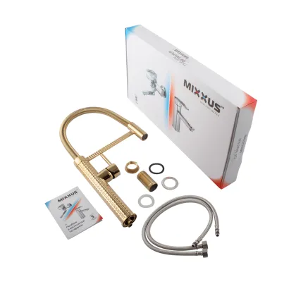 Змішувач для кухні Mixxus Premium Spark 017 GOLD (MI6972) — Photo 1