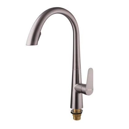 Змішувач для кухні з висувним виливом Mixxus Premium WARTA 014 GRAPHITE (MI6957) — Photo 4
