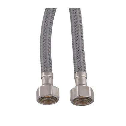 Гнучке підведення Zerix ZHN-02-F1/2"xM10-080 (нейлонове обплетення, гайки нерж) (пара) (ZX5159) — Photo 1