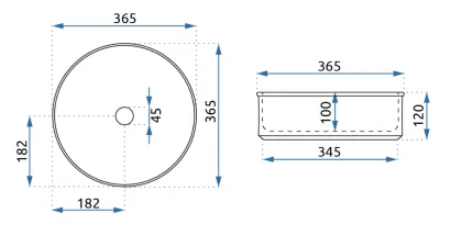 Умивальник (раковина) REA CHARLOTTE WHITE білий накладний * — Photo 6