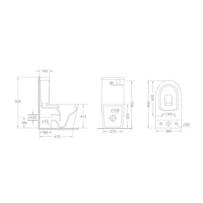 Унітаз підлоговий Qtap Swan Ultra Quiet з сидінням Soft-close 640x360x835 мм QT16222182TW White — Photo 1