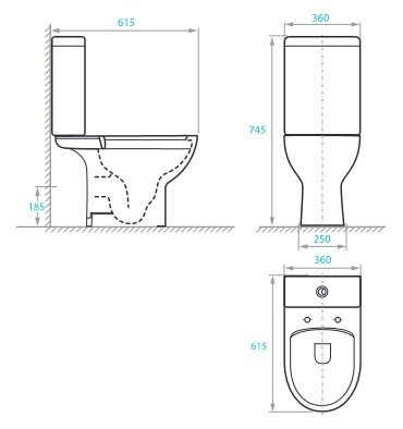 Edge NEW комплект : унітаз підлоговий з сидінням Soft-close + бачок (PRO) — Photo 2