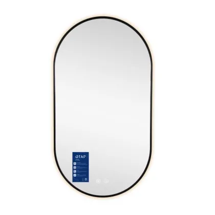 Дзеркало Qtap Scorpio (SC1) з LED-підсвічуванням Touch, з антизапотіванням, з димером, рег. темп. кольору (3000-6500K) Black QTSC500900 — Photo 4