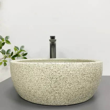 Умивальник (раковина) VBI CORRIDONIA BEIGE STONE MATT накладний — Photo 1