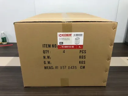 Відро для сміття сенсорне прямокутне Koer TC-020112-02 12 л колір нержавійка (KR5582) — Photo 3