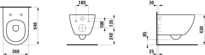 PRO X Rimless/Silent Flush підвісний унітаз, в комплекті з сидінням slow closing, білий — Photo 1