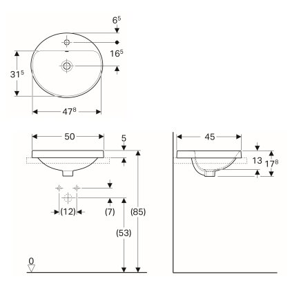 Умивальник GEBERIT VARIFORM 500.713.01.2 — Photo 1