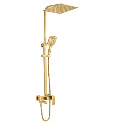 Душовий гарнітур VBI LORENO BRUSHED GOLD із виливом