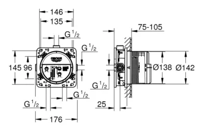Універсальна вбудована частина Grohe Rapido Smartbox (35600000) — Photo 1