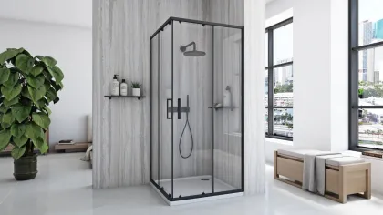 Душова кабіна REA CITY 90х90 BLACK — Photo 2