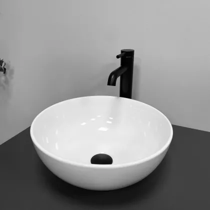 Умивальник (раковина) VBI AMALFI WHITE CLOSSY накладний