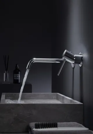 IMEX MONZA CHROME Змішувач для умивальника зі стіни, хром — Photo 3