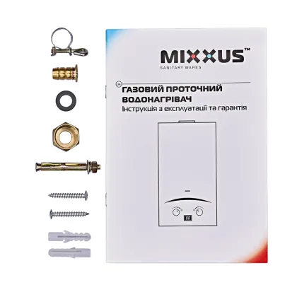 Газова колонка MIXXUS GWH-0210 BASIC BLACK димохідна 10 л/хв (колір чорний) (WH0023) — Photo 4