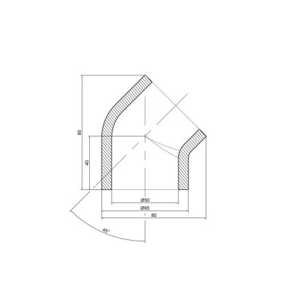 Уголок PPR Alfa Plast 50, 45° — Photo 1