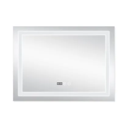 Дзеркало Qtap Mideya  700х800 з LED-підсвічуванням Touch,  з антизапотіванням, з годинником, димером, рег. яскравості  QT2078DCF7080W — Photo 2